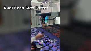 Machine de découpe à double tête IB1606 | Découpe multicouche pour les usines de chaussures